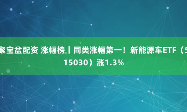 聚宝盆配资 涨幅榜丨同类涨幅第一！新能源车ETF（515030）涨1.3%
